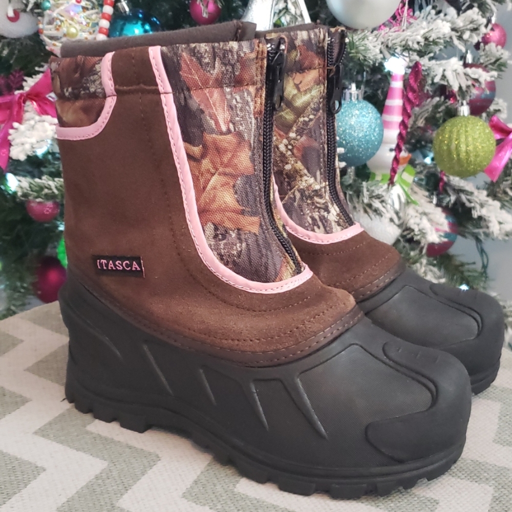 Itasca Girls Camouflage Winter Boots Sz 2